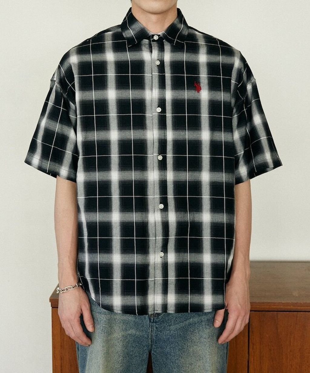 U.S. POLO USSN. × PUBLUX 格紋短袖襯衫_59