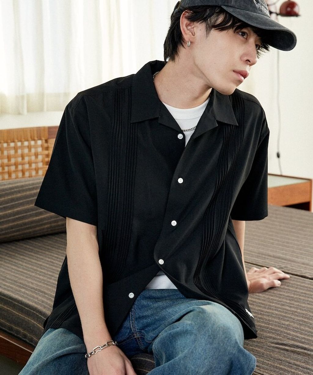 U.S. POLO USSN. × PUBLUX 細褶短袖襯衫_3