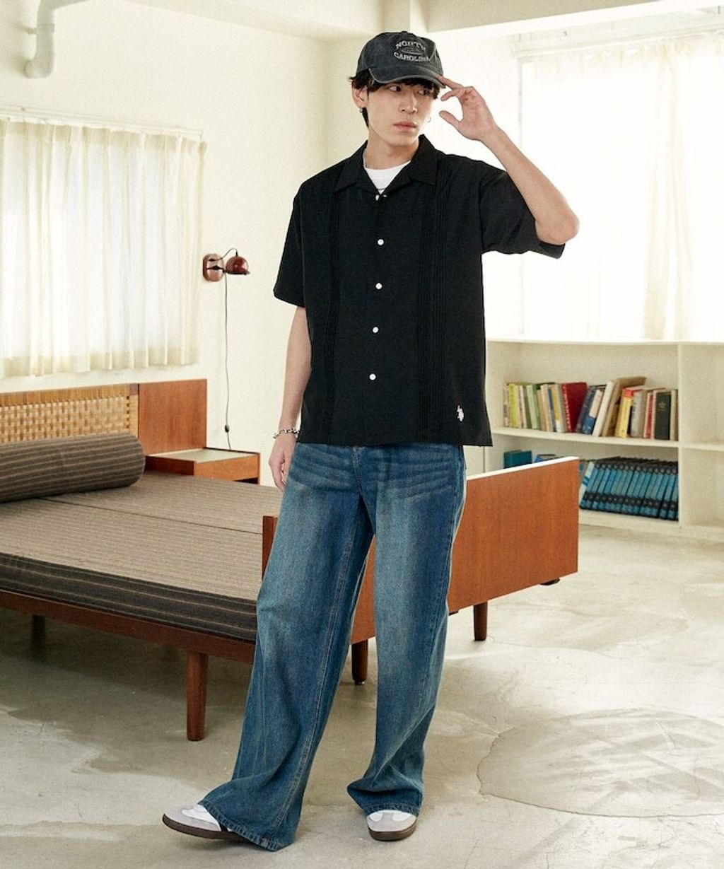 U.S. POLO USSN. × PUBLUX 細褶短袖襯衫_30