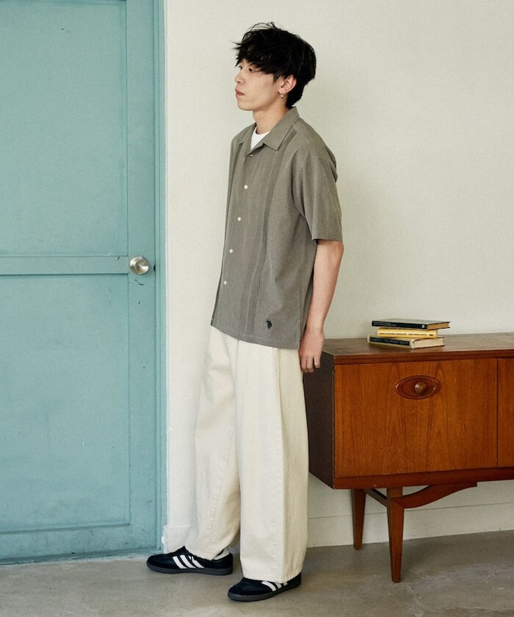 U.S. POLO USSN. × PUBLUX 細褶短袖襯衫_39