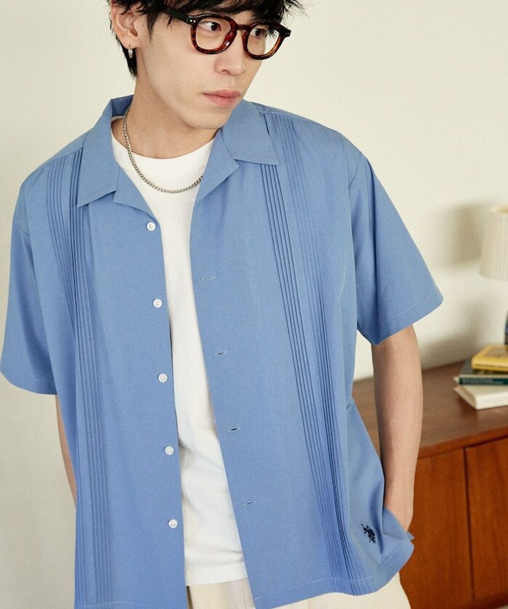 U.S. POLO USSN. × PUBLUX 細褶短袖襯衫_14