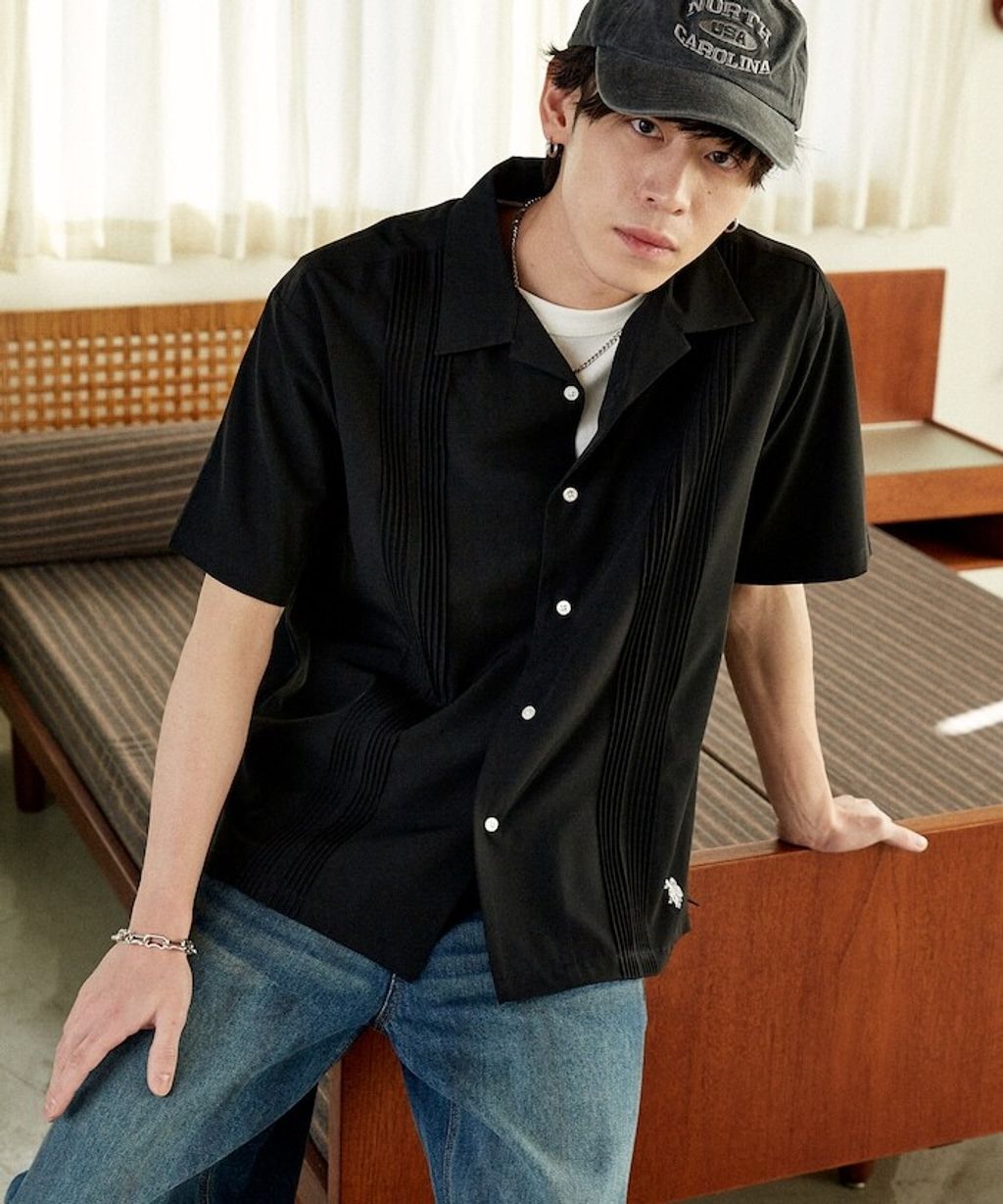 U.S. POLO USSN. × PUBLUX 細褶短袖襯衫_32