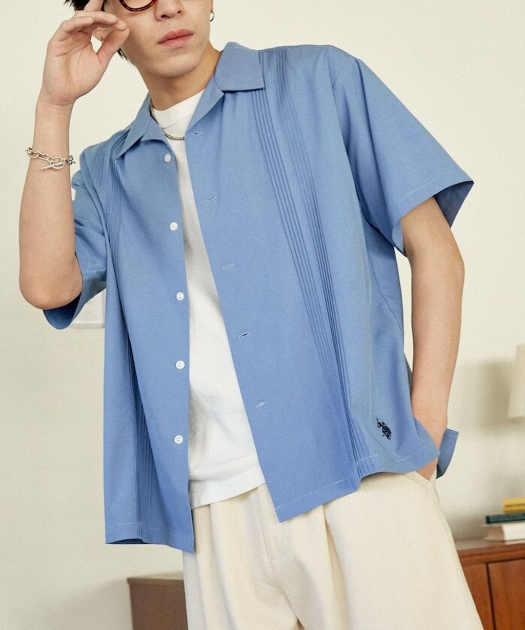 U.S. POLO USSN. × PUBLUX 細褶短袖襯衫_15