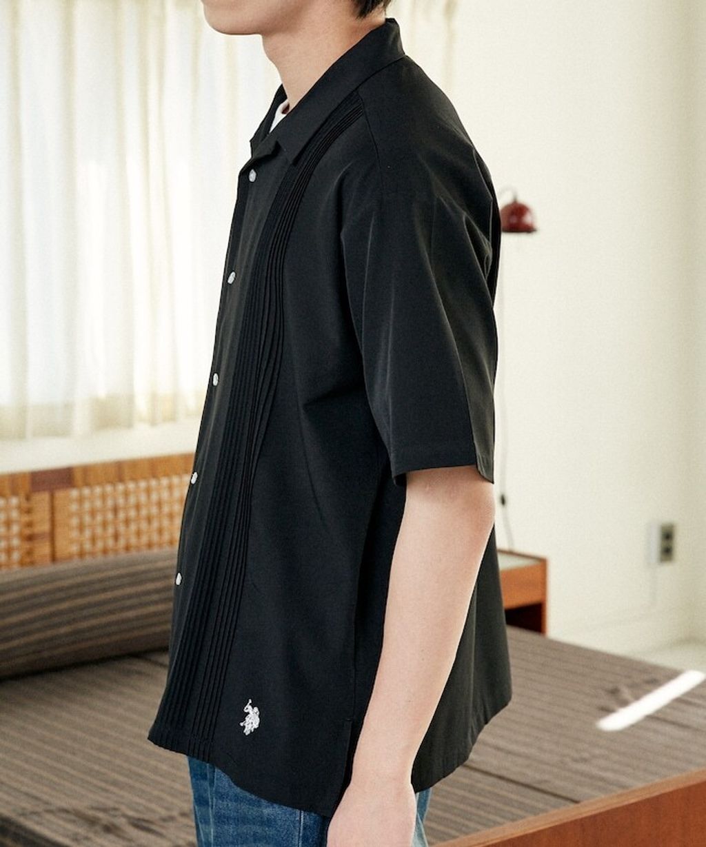 U.S. POLO USSN. × PUBLUX 細褶短袖襯衫_45