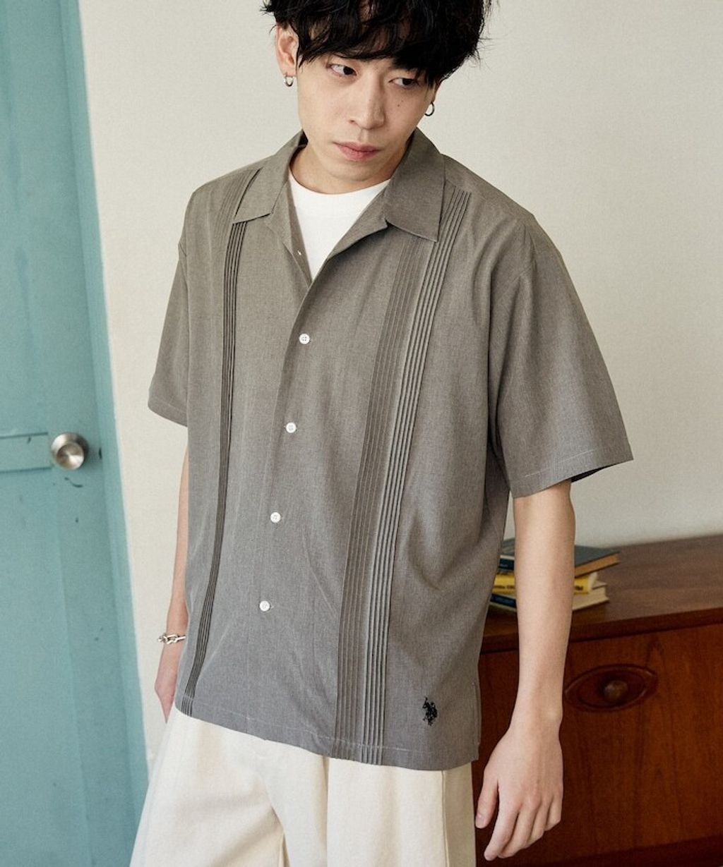 U.S. POLO USSN. × PUBLUX 細褶短袖襯衫_41
