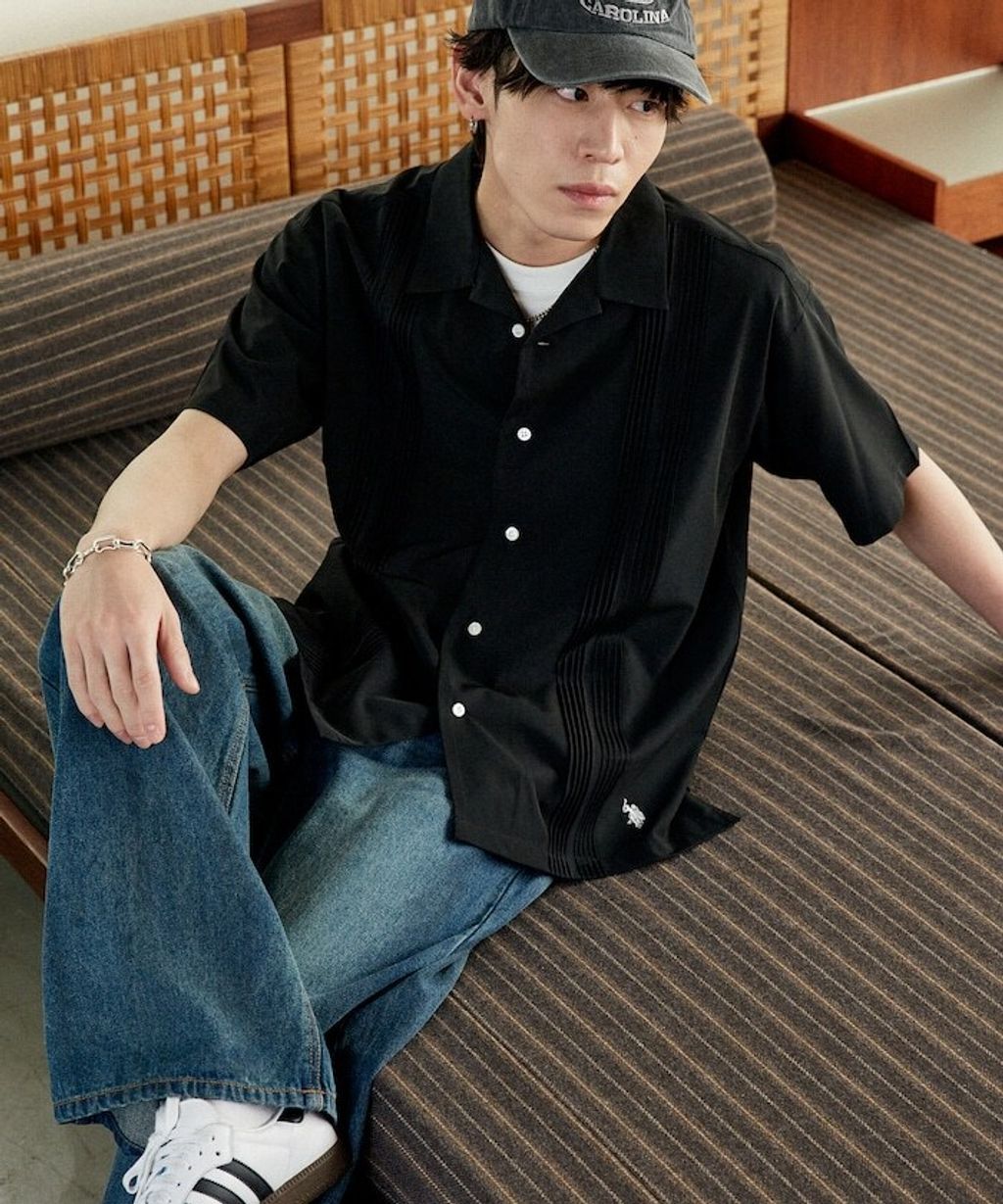 U.S. POLO USSN. × PUBLUX 細褶短袖襯衫_24