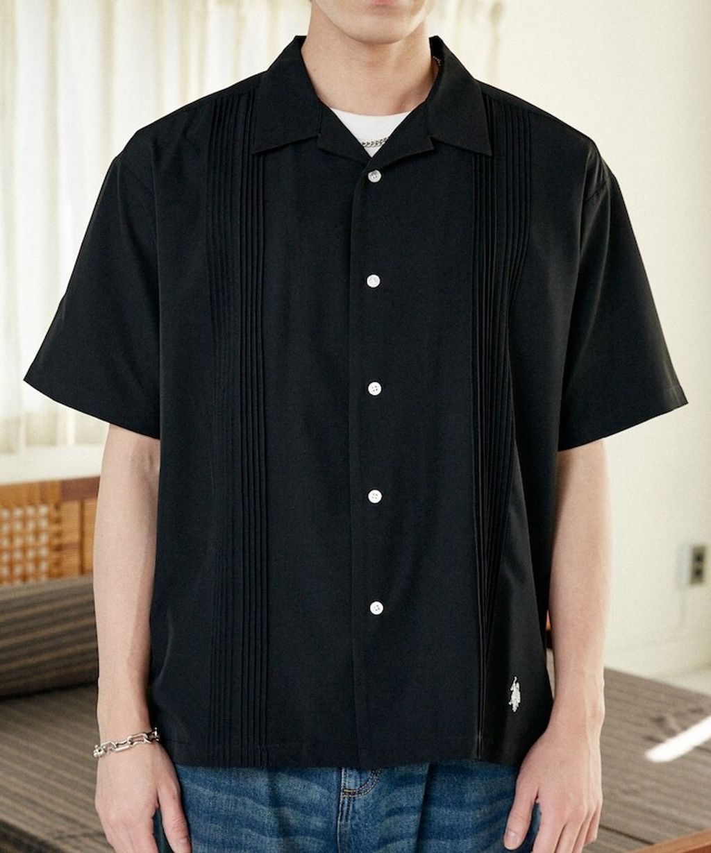 U.S. POLO USSN. × PUBLUX 細褶短袖襯衫_44