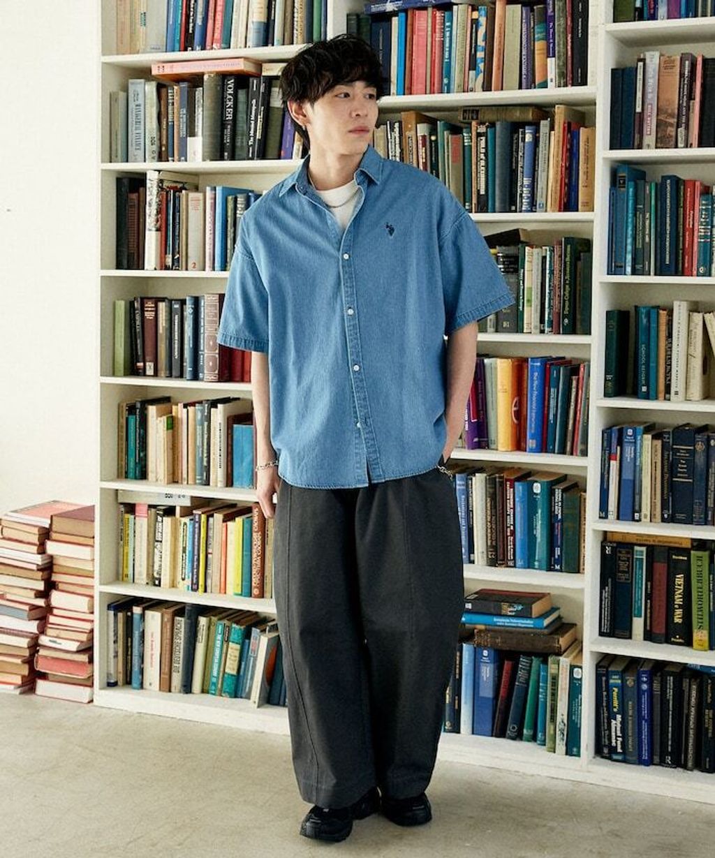 U.S. POLO USSN. × PUBLUX 丹寧短袖襯衫_11