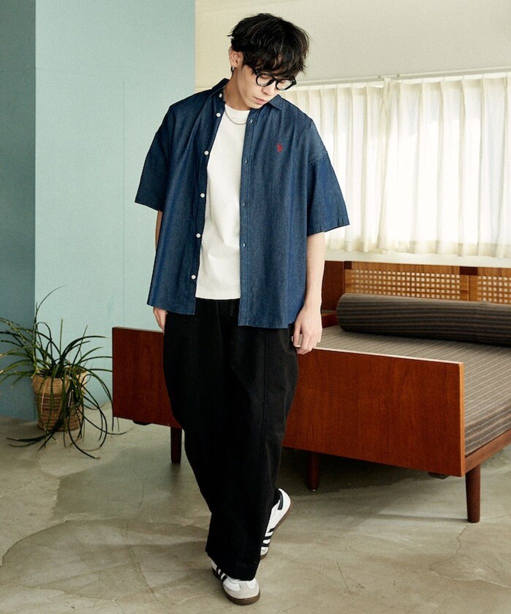 U.S. POLO USSN. × PUBLUX 丹寧短袖襯衫_18