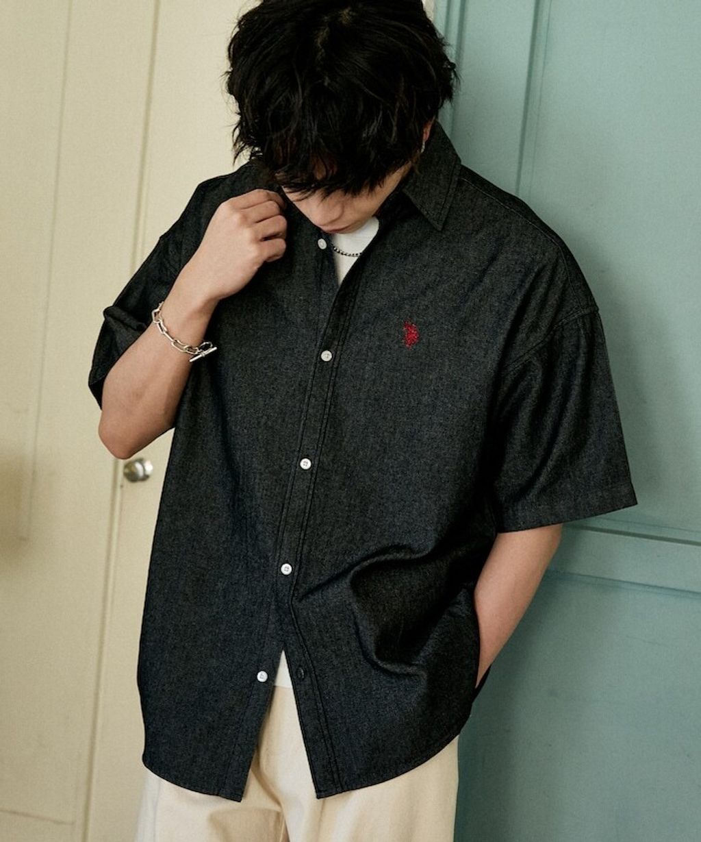 U.S. POLO USSN. × PUBLUX 丹寧短袖襯衫_26