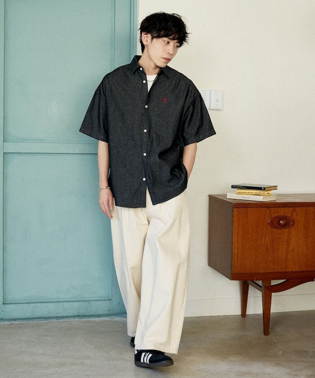 U.S. POLO USSN. × PUBLUX 丹寧短袖襯衫_29