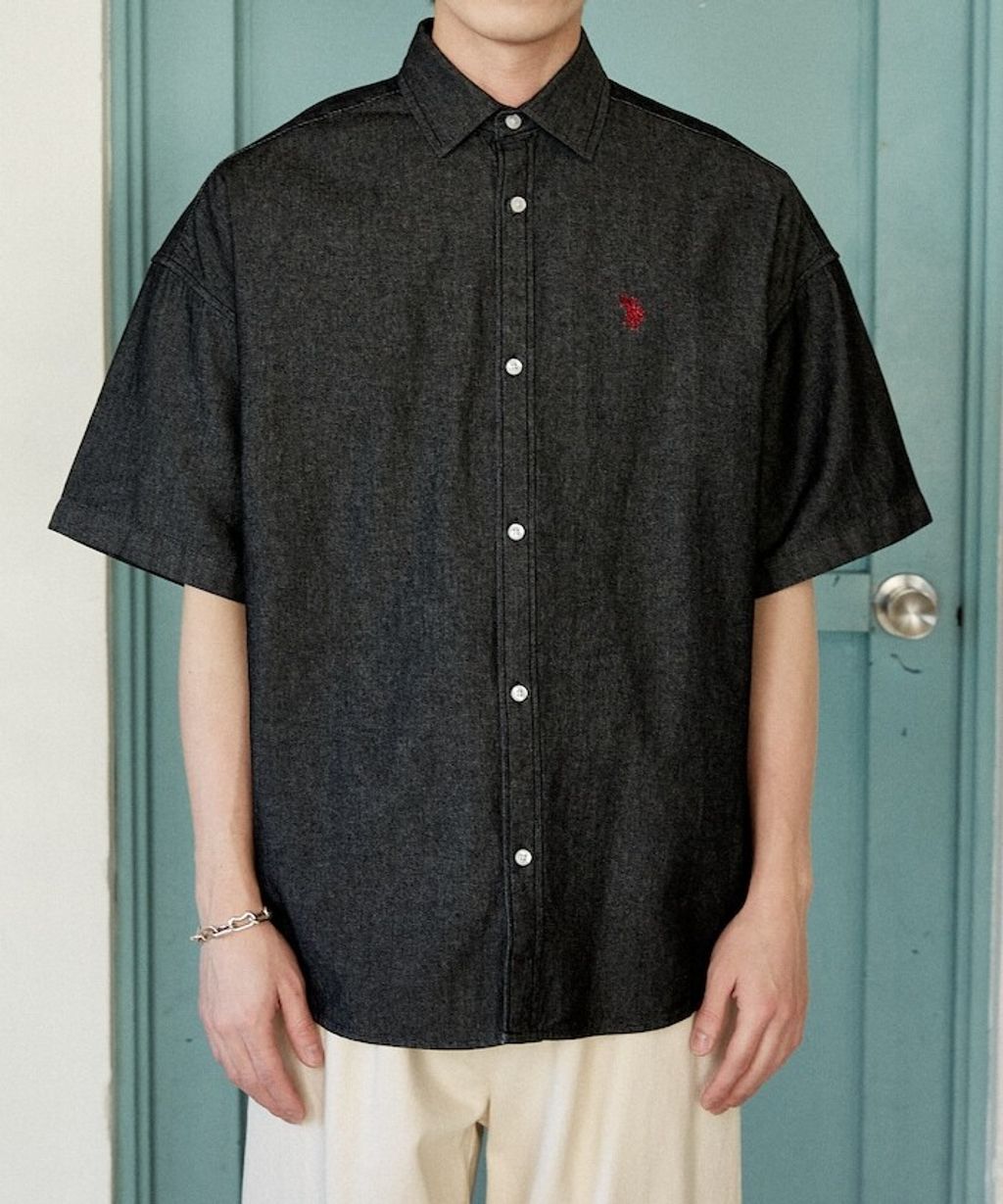 U.S. POLO USSN. × PUBLUX 丹寧短袖襯衫_34
