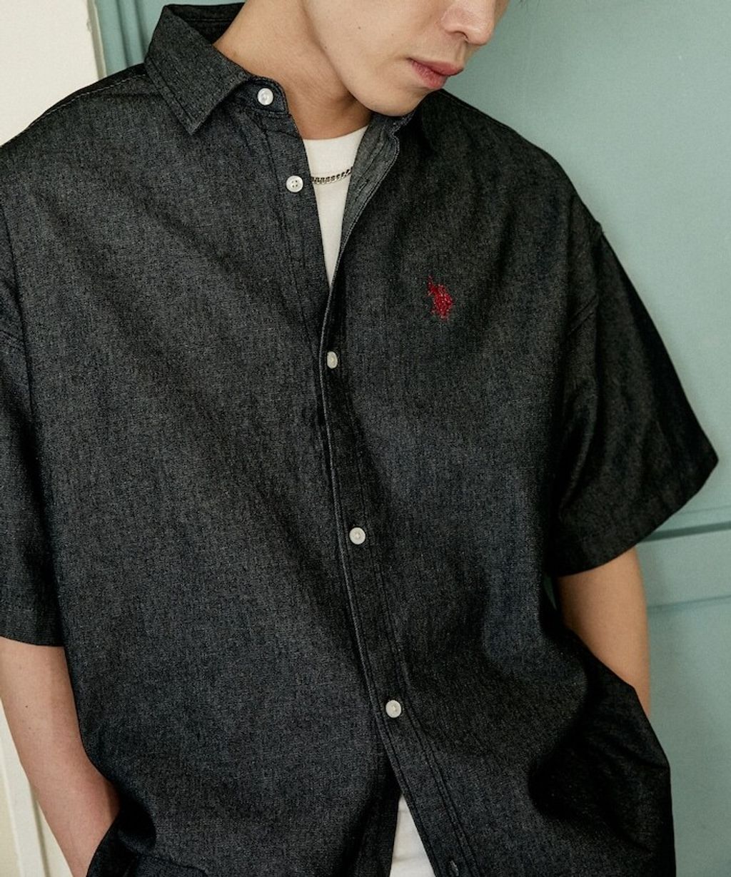 U.S. POLO USSN. × PUBLUX 丹寧短袖襯衫_28