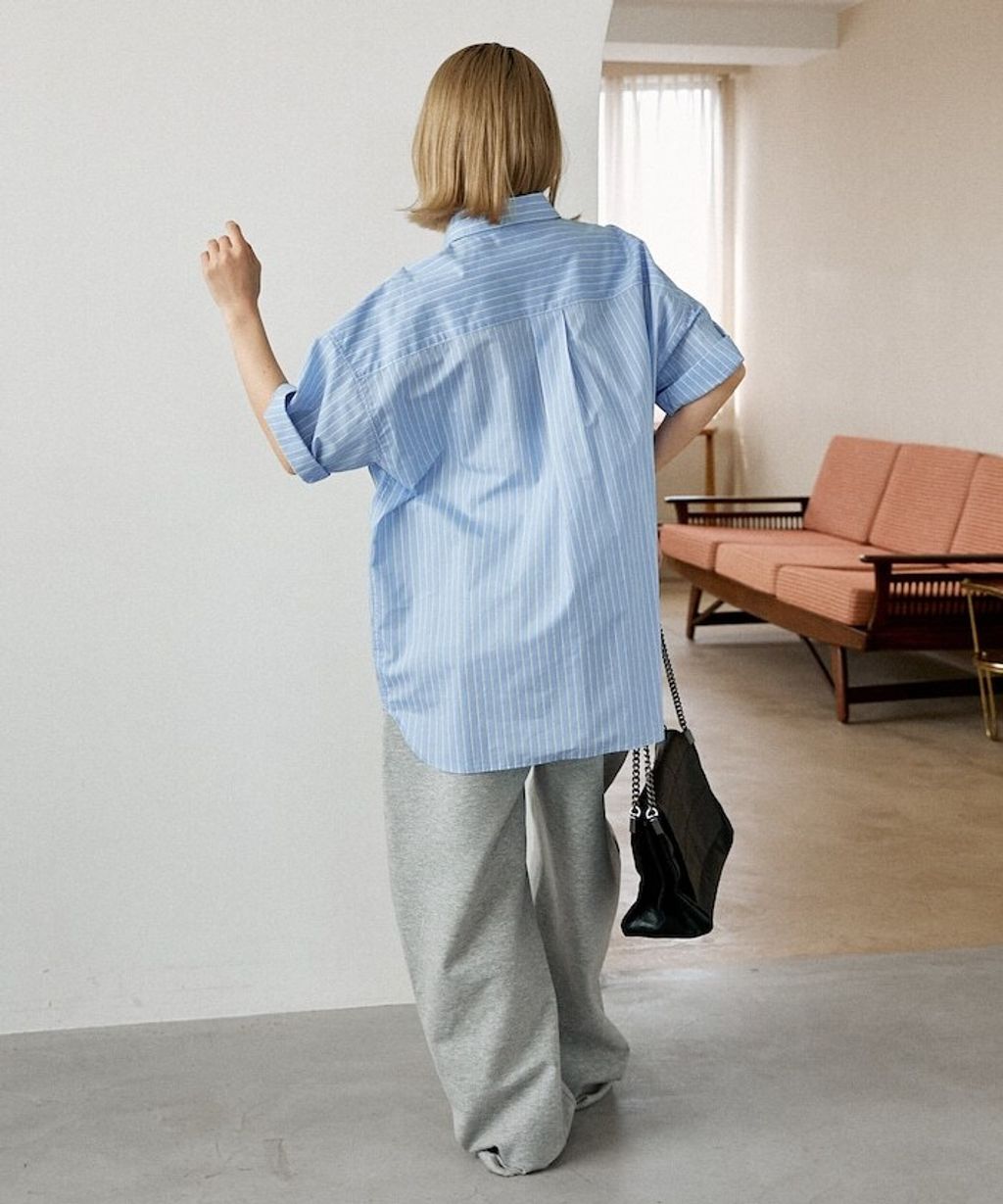 MLB x PUBLUX 刺繡logo寬版短袖襯衫_30