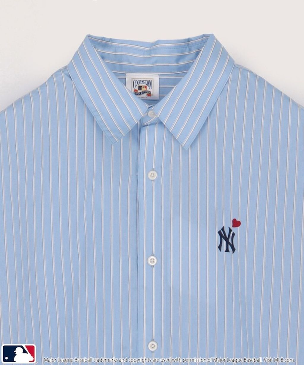 MLB x PUBLUX 刺繡logo寬版短袖襯衫_35