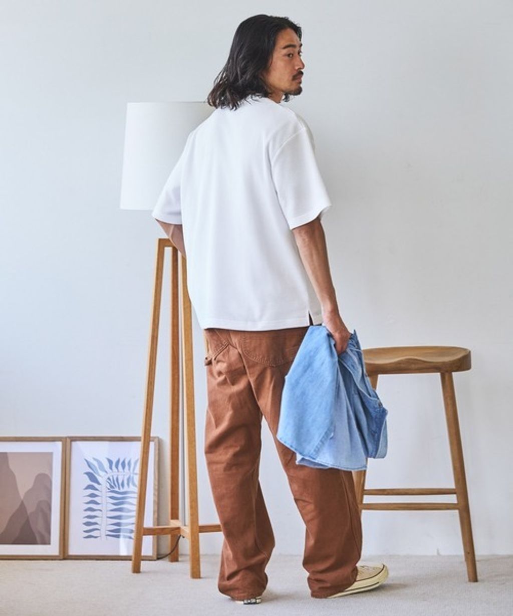 【THE CRAFT CREW PRODUCTS】ファンクショナルファブリック ロゴ刺繍 ビッグシルエットヘンリーネック ワッフル 半袖Tシャツ  抗菌・防臭_8