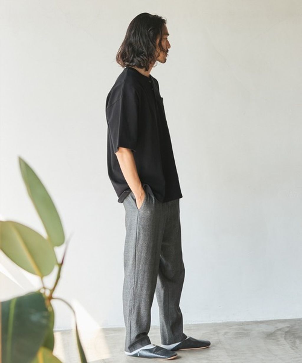 【THE CRAFT CREW PRODUCTS】ヘビーウェイトファンクショナルファブリック ビッグシルエット ヘンリーネックポケット半袖Tシャツ  抗菌・防臭_82