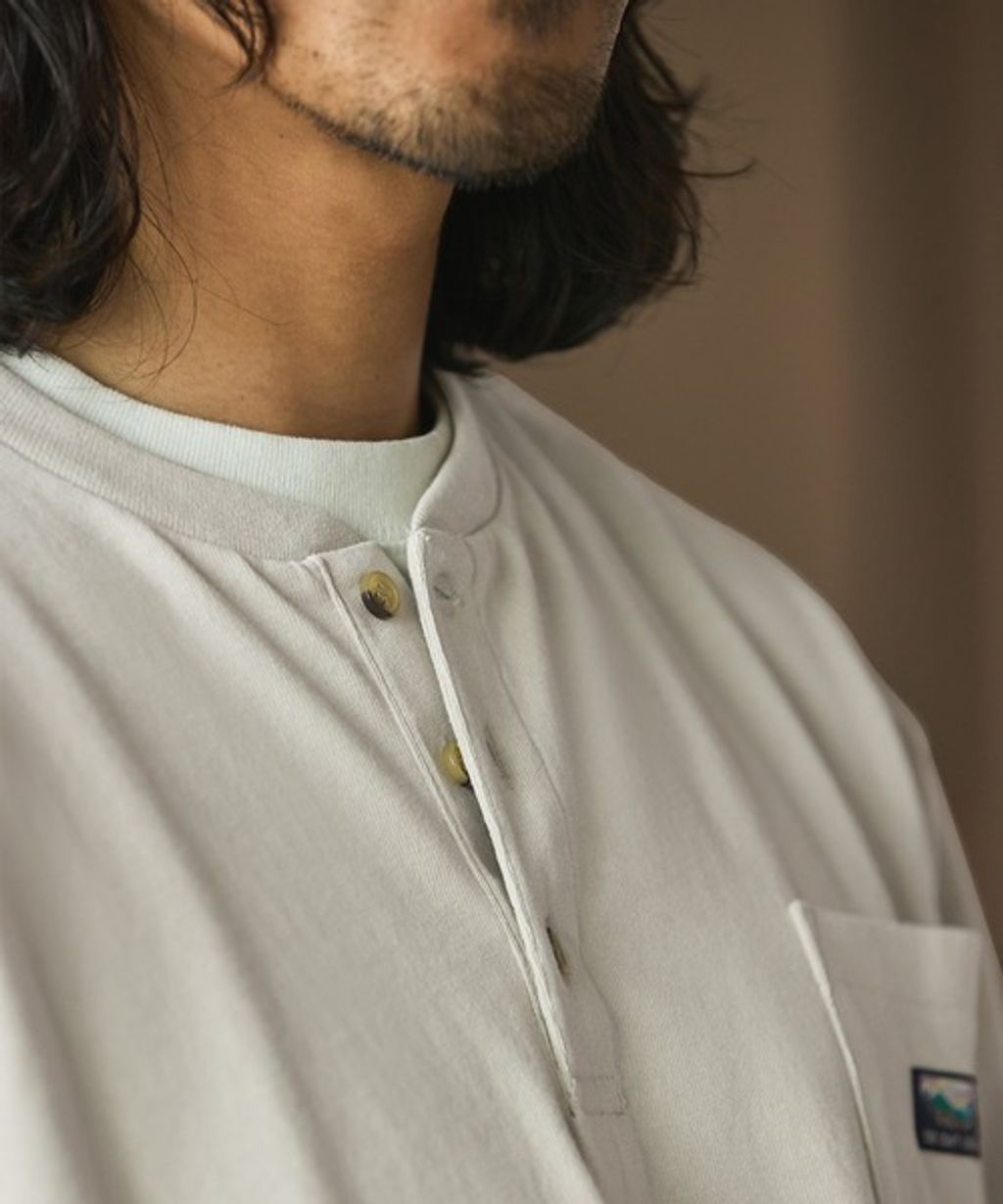 【THE CRAFT CREW PRODUCTS】ヘビーウェイトファンクショナルファブリック ビッグシルエット ヘンリーネックポケット半袖Tシャツ  抗菌・防臭_104