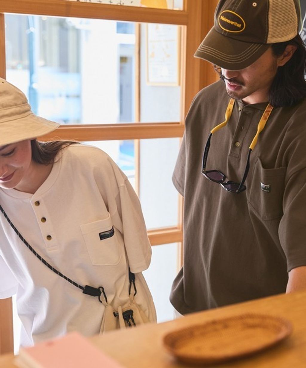 【THE CRAFT CREW PRODUCTS】ヘビーウェイトファンクショナルファブリック ビッグシルエット ヘンリーネックポケット半袖Tシャツ  抗菌・防臭_98