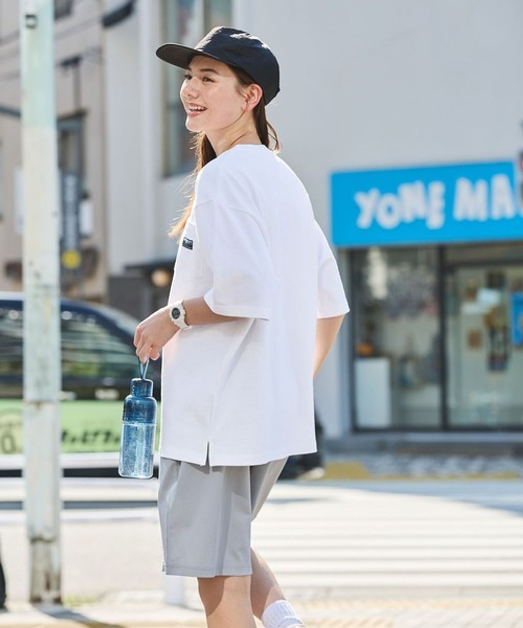 【THE CRAFT CREW PRODUCTS】ヘビーウェイトファンクショナルファブリック ビッグシルエット ヘンリーネックポケット半袖Tシャツ  抗菌・防臭_134