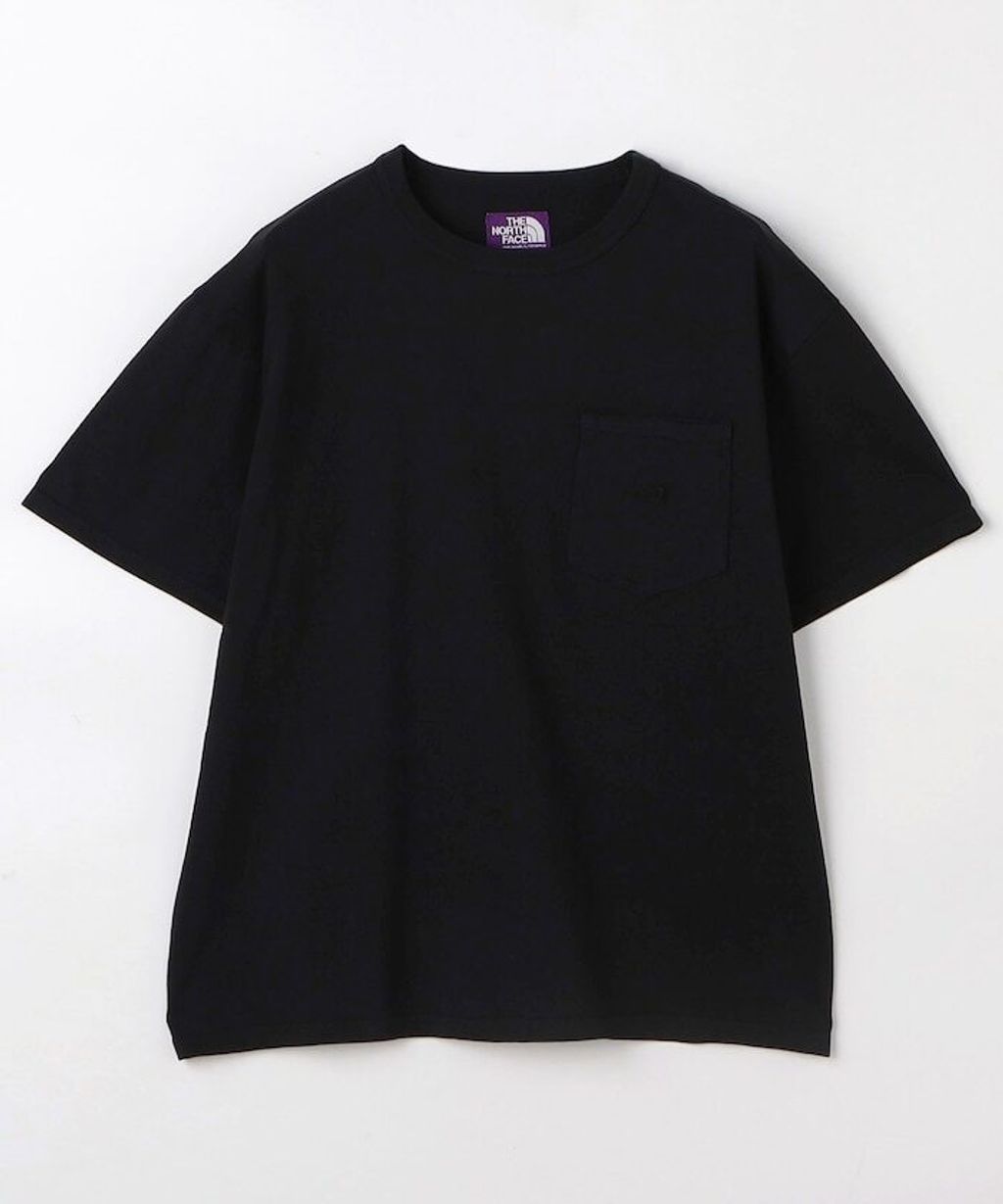 日本限定紫標THE NORTH FACE PURPLE LABEL 8oz 工裝口袋定番素色短袖上衣_3