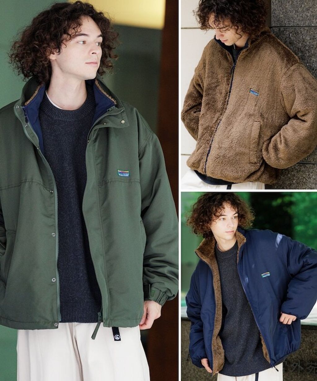 FREAKS STORE 4WAY雙面內裡可拆式立領外套（附刷毛內裡）一套兩入_4