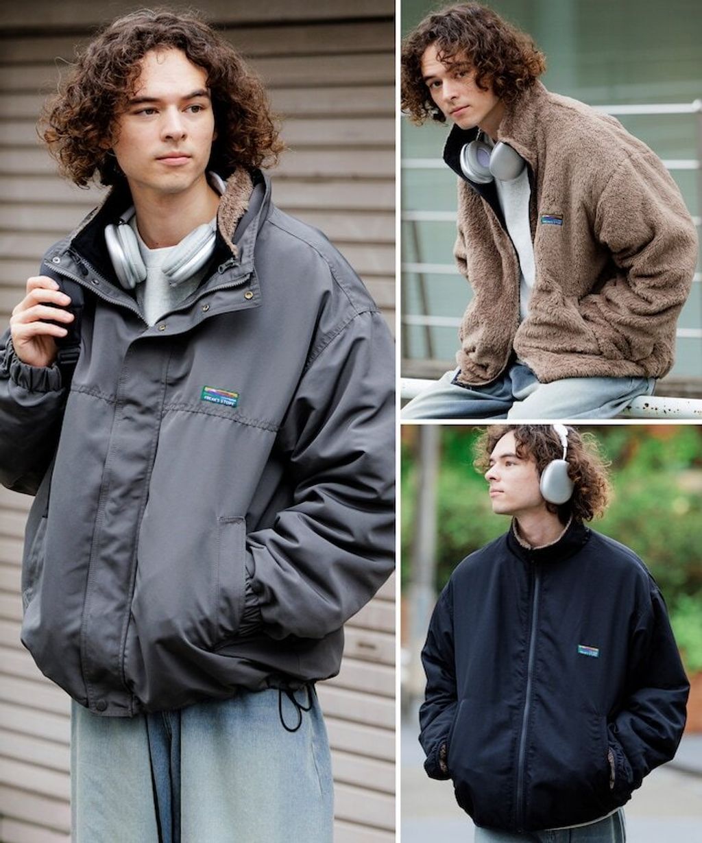FREAKS STORE 4WAY雙面內裡可拆式立領外套（附刷毛內裡）一套兩入_7