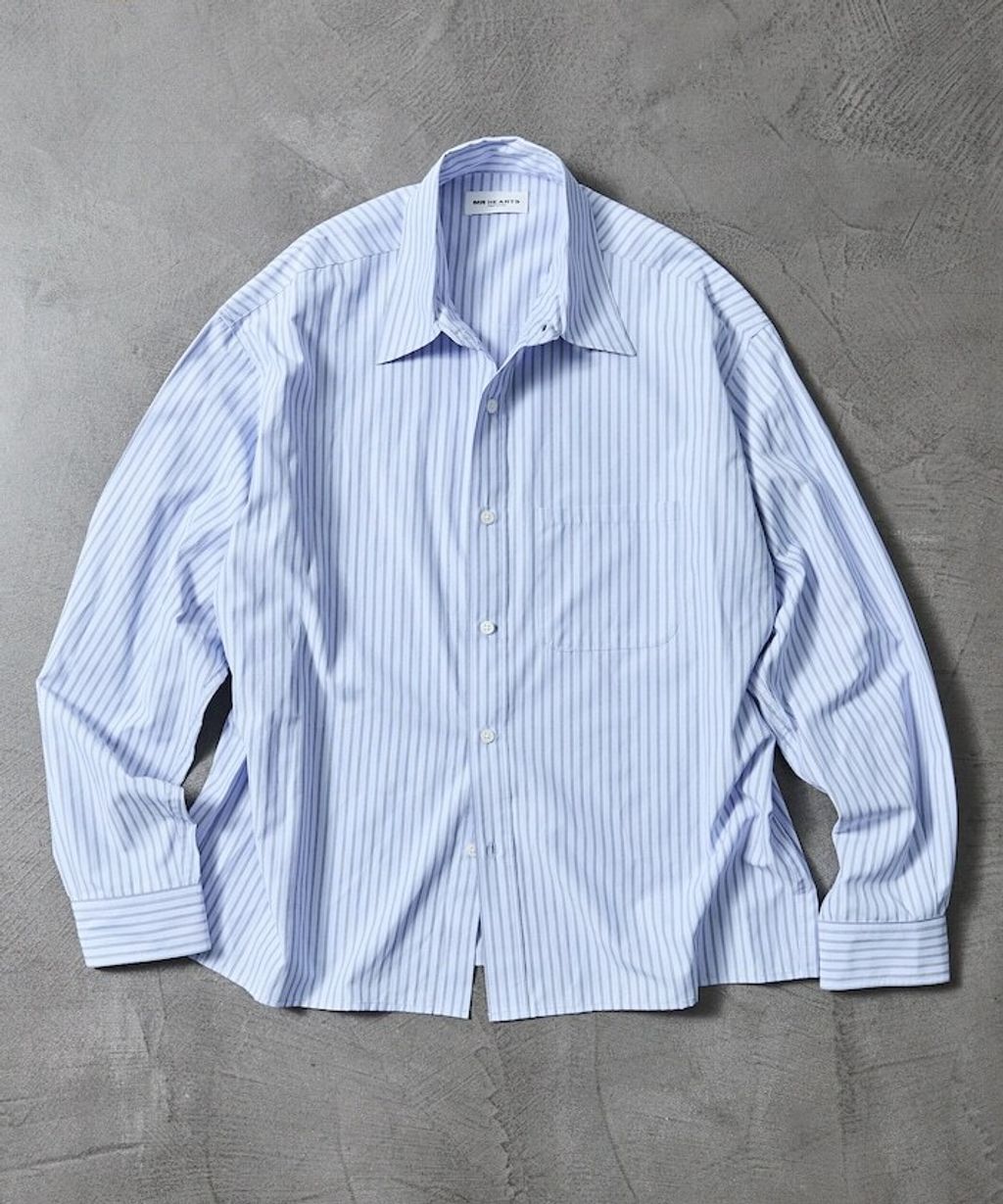 MR HEARTS × FREAKS STORE 標準領條紋Boxy Fit剪裁長袖襯衫_10