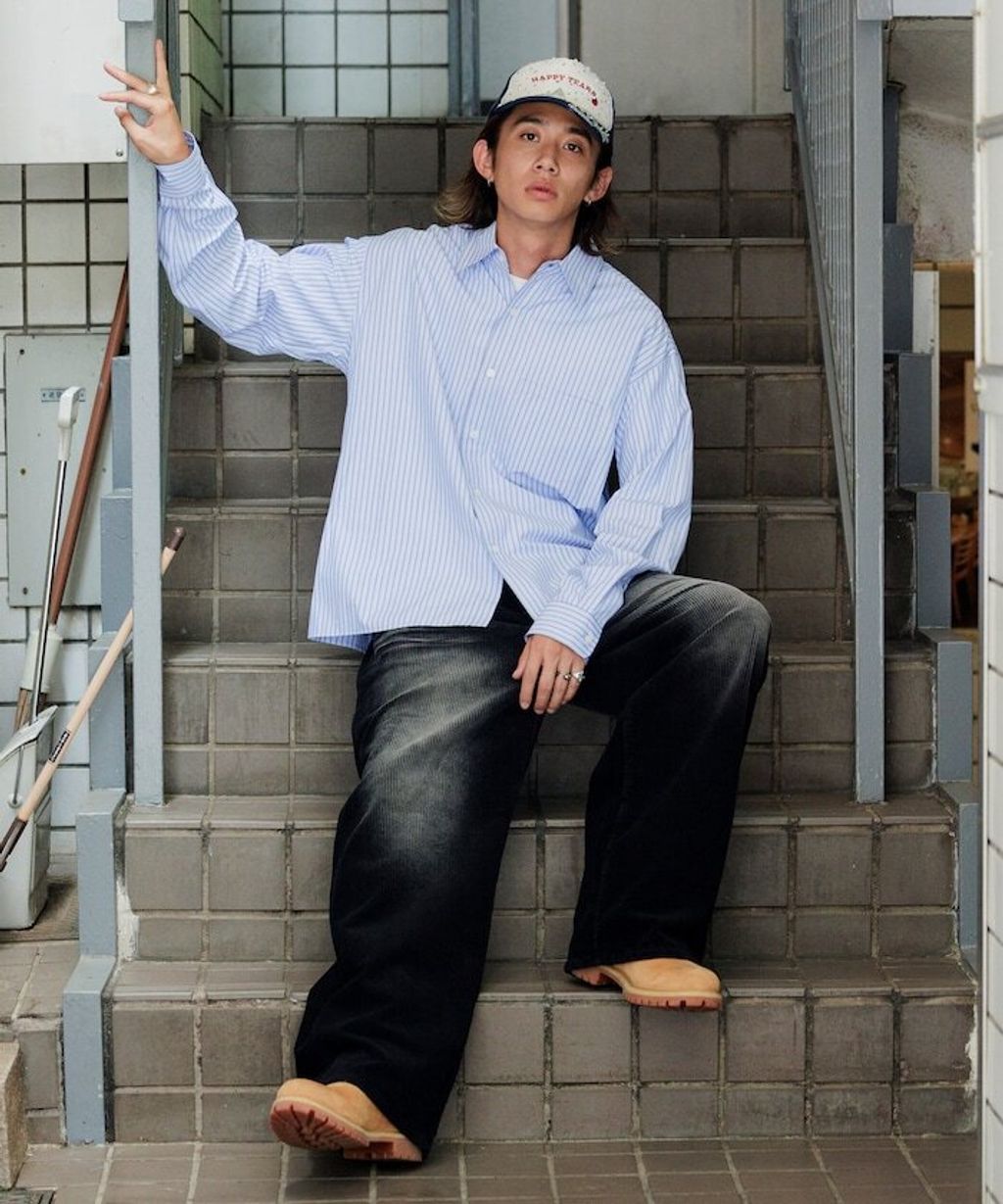 MR HEARTS × FREAKS STORE 復古水洗燈芯絨寬直筒長褲_31