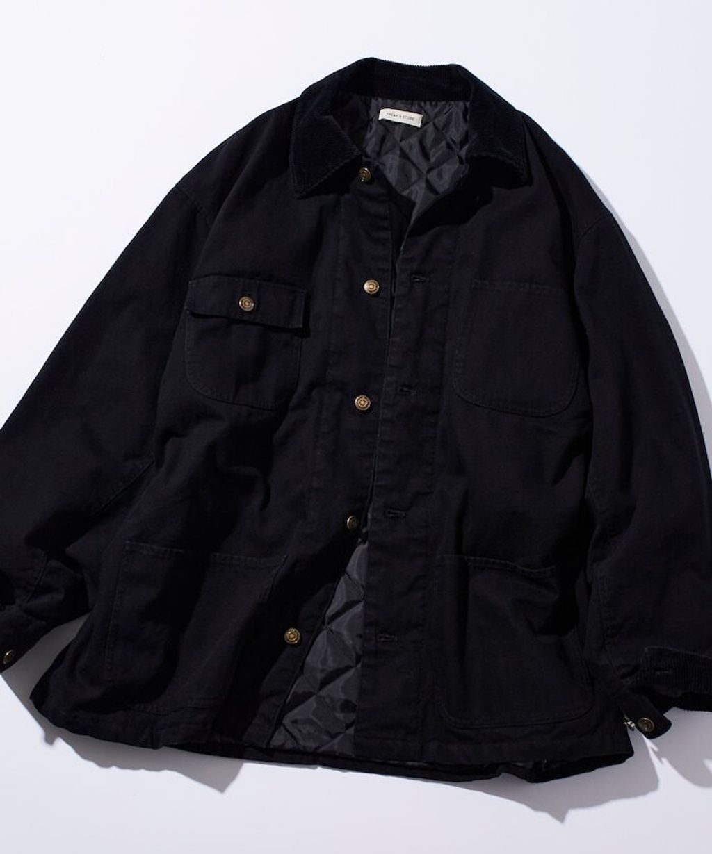 FREAKS STORE 寬鬆版型燈芯絨拼接Duck Coverall工裝夾克_9