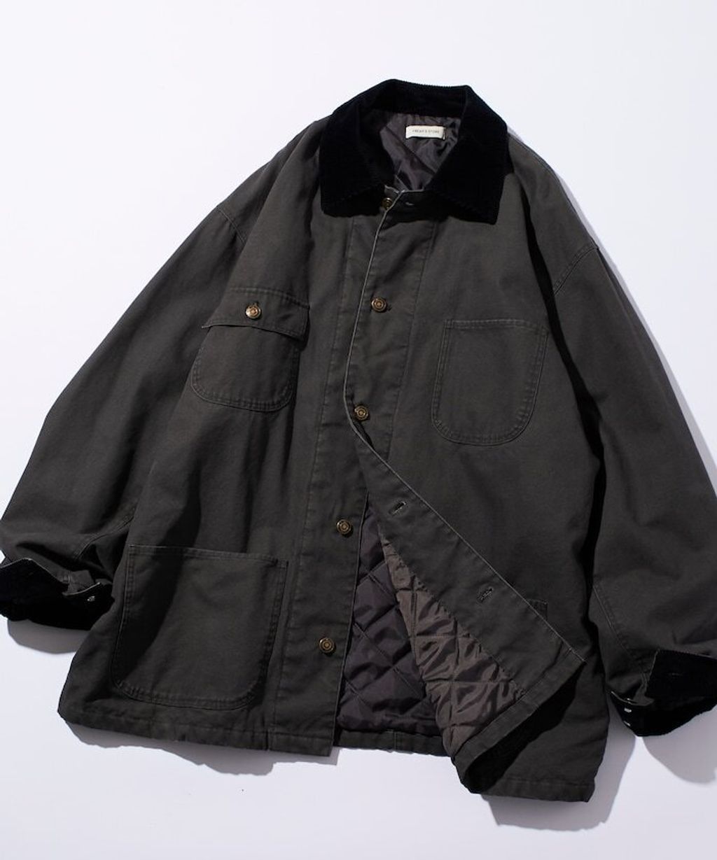 FREAKS STORE 寬鬆版型燈芯絨拼接Duck Coverall工裝夾克_6