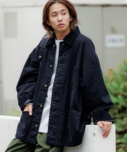 FREAKS STORE 寬鬆版型燈芯絨拼接Duck Coverall工裝夾克_2