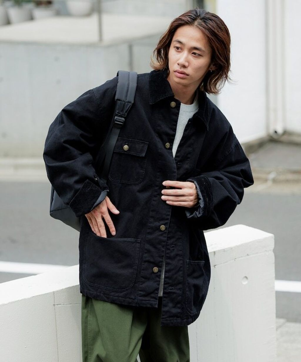 FREAKS STORE 寬鬆版型燈芯絨拼接Duck Coverall工裝夾克_45