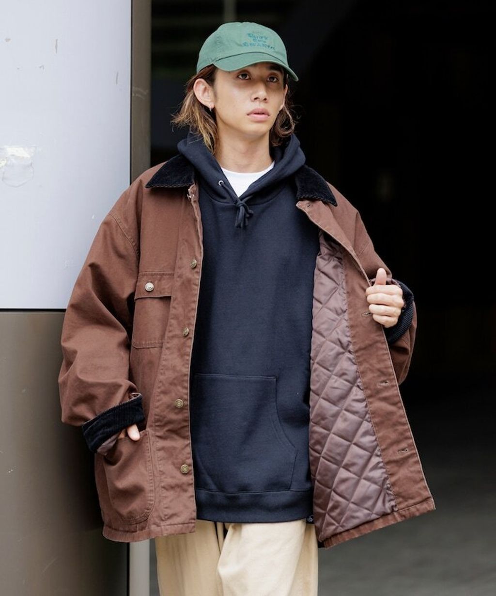 FREAKS STORE 寬鬆版型燈芯絨拼接Duck Coverall工裝夾克_33