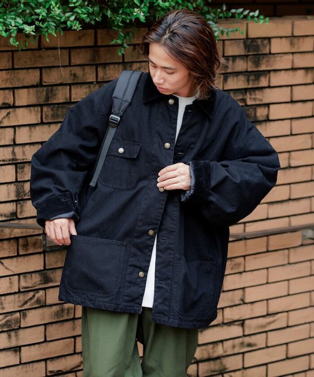 FREAKS STORE 寬鬆版型燈芯絨拼接Duck Coverall工裝夾克_43