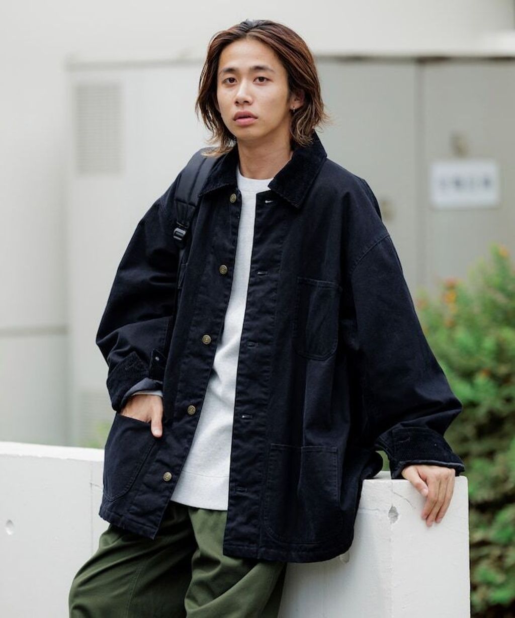 FREAKS STORE 寬鬆版型燈芯絨拼接Duck Coverall工裝夾克_41