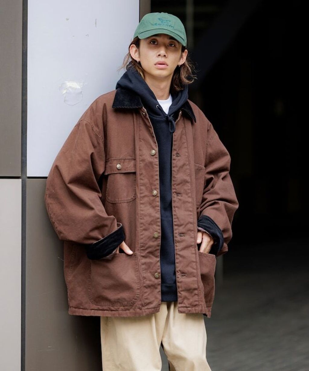 FREAKS STORE 寬鬆版型燈芯絨拼接Duck Coverall工裝夾克_31