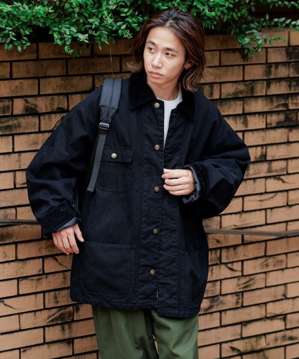 FREAKS STORE 寬鬆版型燈芯絨拼接Duck Coverall工裝夾克_44