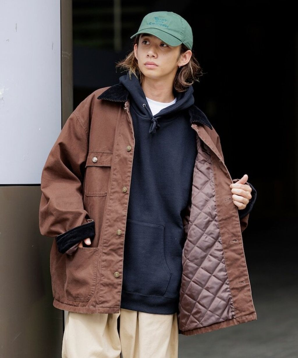 FREAKS STORE 寬鬆版型燈芯絨拼接Duck Coverall工裝夾克_34