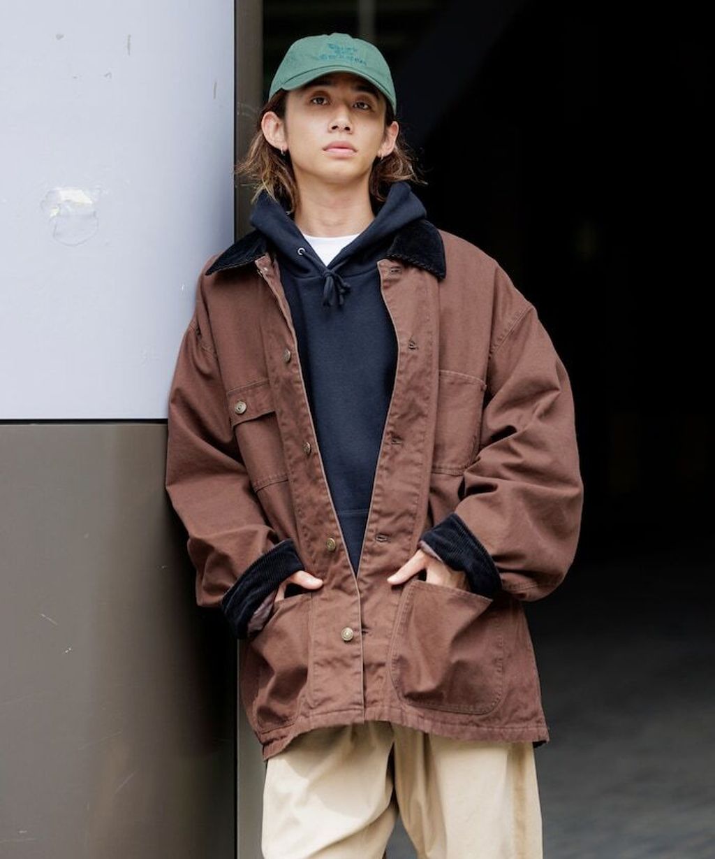 FREAKS STORE 寬鬆版型燈芯絨拼接Duck Coverall工裝夾克_35