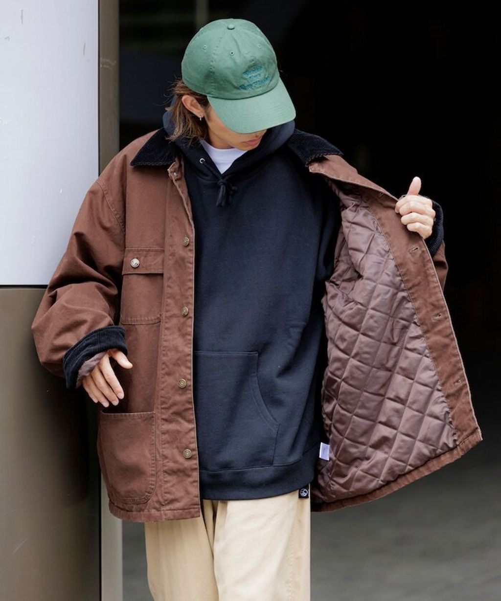 FREAKS STORE 寬鬆版型燈芯絨拼接Duck Coverall工裝夾克_32