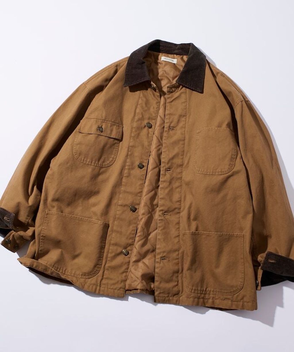 FREAKS STORE 寬鬆版型燈芯絨拼接Duck Coverall工裝夾克_12