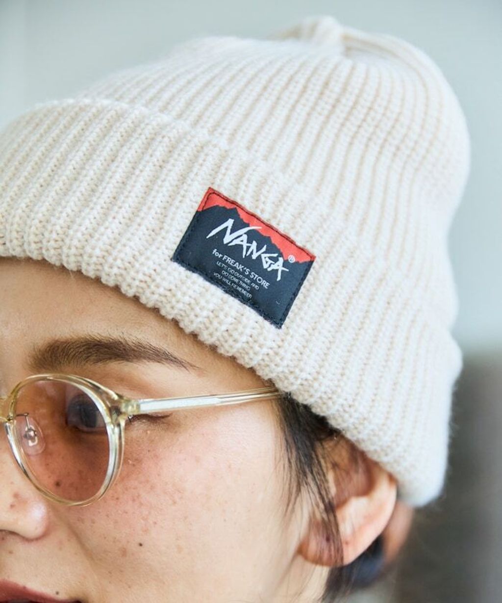 NANGA × FREAKS STORE BOX LOGO 厚針織結構毛帽_8