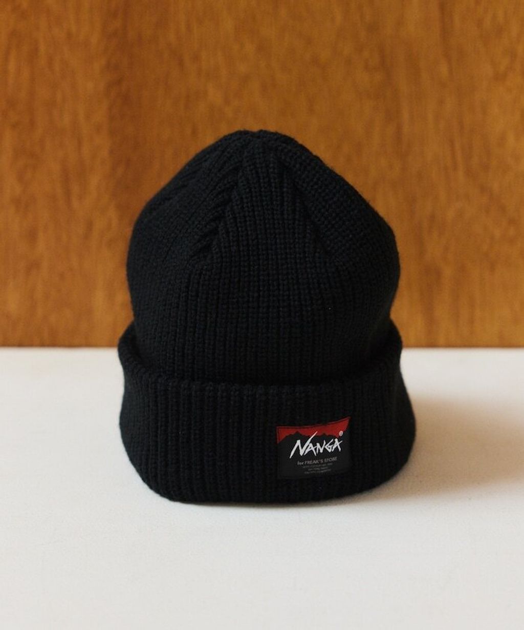 NANGA × FREAKS STORE BOX LOGO 厚針織結構毛帽_4
