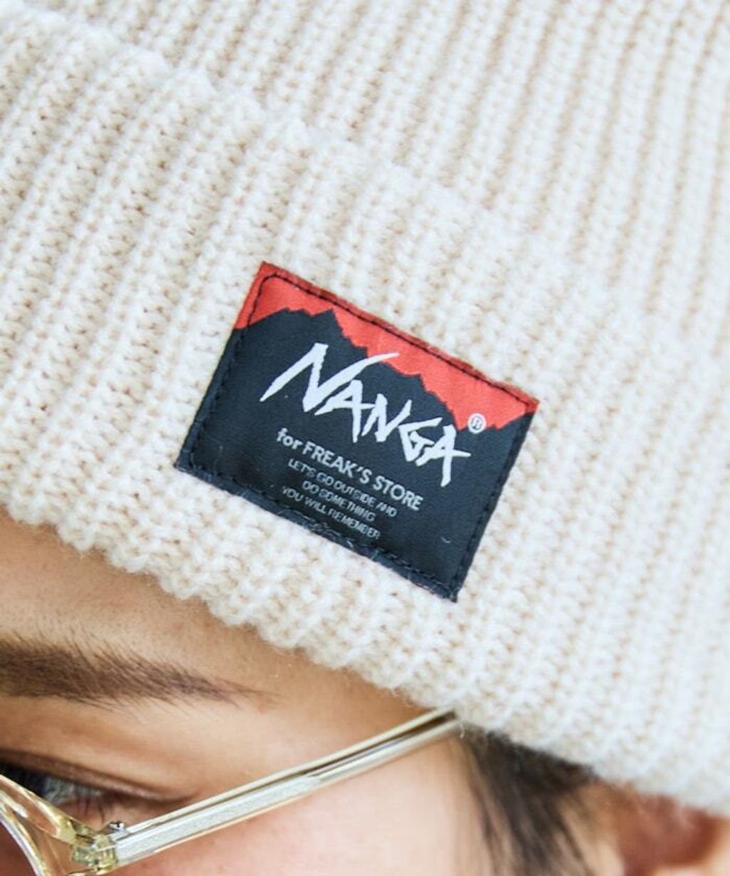 NANGA × FREAKS STORE BOX LOGO 厚針織結構毛帽_20