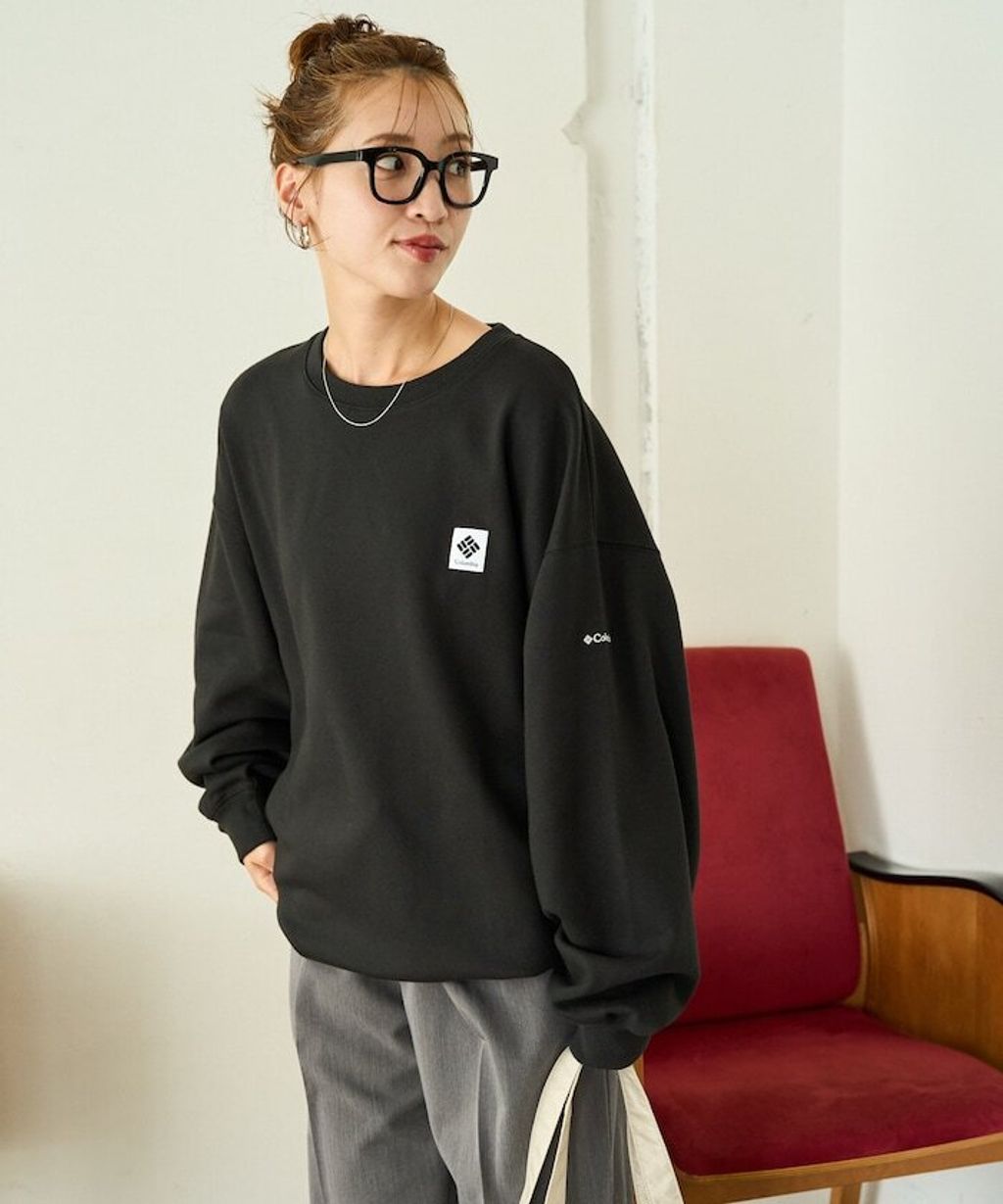Columbia×FREAKS STORE IMPERIAL PARK寬鬆版型刺繡Logo裏刷毛大學T_30