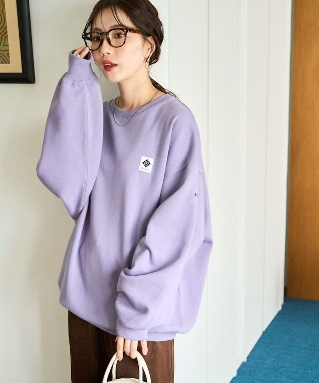 Columbia×FREAKS STORE IMPERIAL PARK寬鬆版型刺繡Logo裏刷毛大學T_36