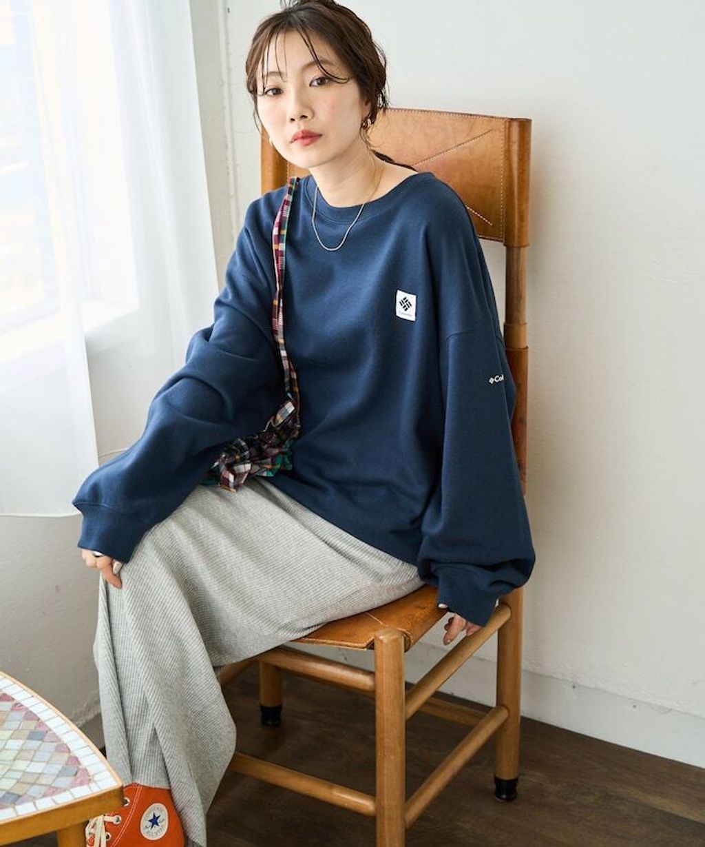 Columbia×FREAKS STORE IMPERIAL PARK寬鬆版型刺繡Logo裏刷毛大學T_21