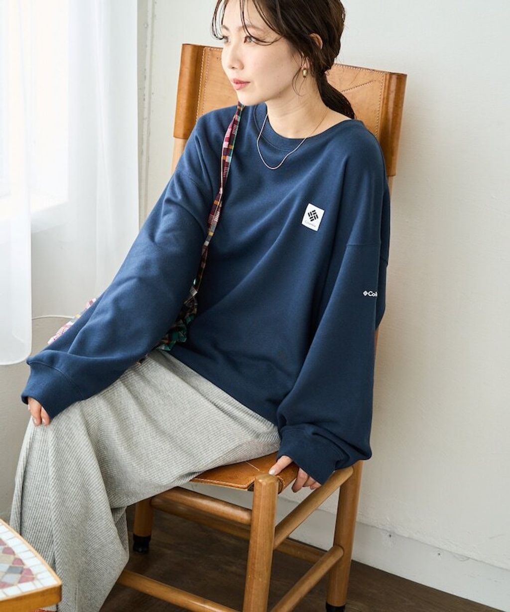 Columbia×FREAKS STORE IMPERIAL PARK寬鬆版型刺繡Logo裏刷毛大學T_22
