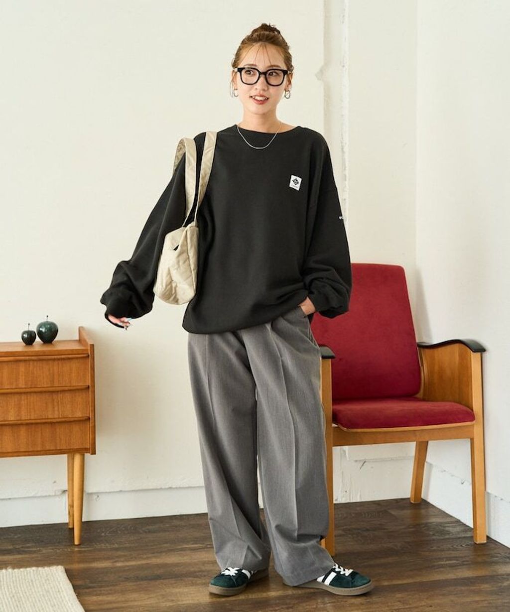 Columbia×FREAKS STORE IMPERIAL PARK寬鬆版型刺繡Logo裏刷毛大學T_24